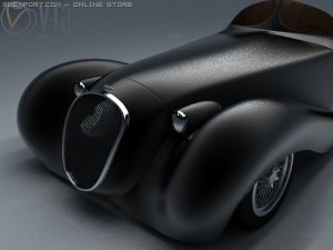 antique roadster car 3D 모델