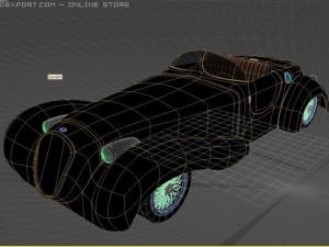 antique roadster car 3D 모델