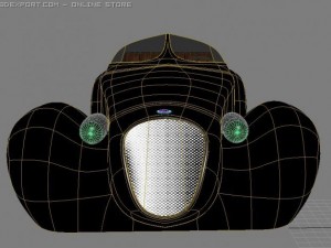 antique roadster car 3D 모델