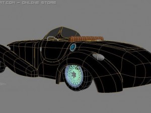 antique roadster car 3D 모델