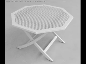 achteckiger Terrassentisch 3D Modell