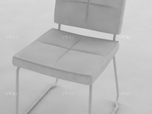 armless modern chair Modèle 3D