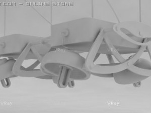 studio light fixture Modello 3D
