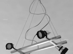 studio hanging light fixture 3D Model