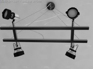 studio hanging light fixture 3D Model