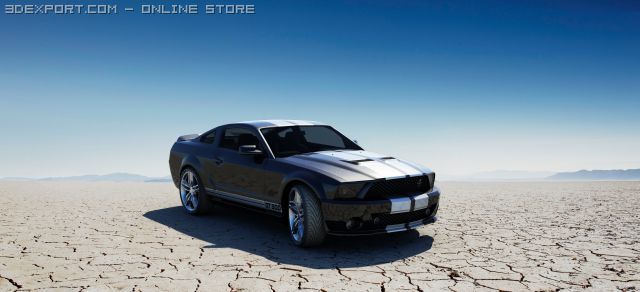 ford mustang shelby cobra gt500 3D Model .c4d .max .obj .3ds .fbx .stl .blend 