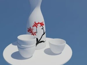 conjunto de saqu&ecirc; Modelo 3D