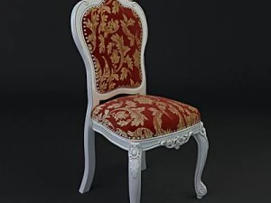 chaise ornée antique sans bras Modèle 3D
