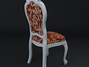chair ornate antique armless 3D Model