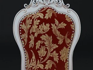 chair ornate antique armless 3D Model