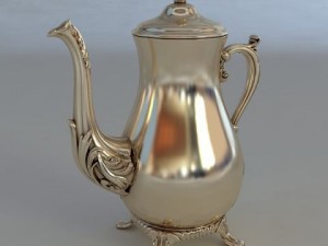 silver beverage pot 3D Model