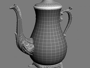 silver beverage pot Model 3D