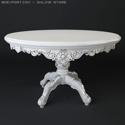 classic table high quality 3D Model .c4d .max .obj .3ds .fbx .stl .blend