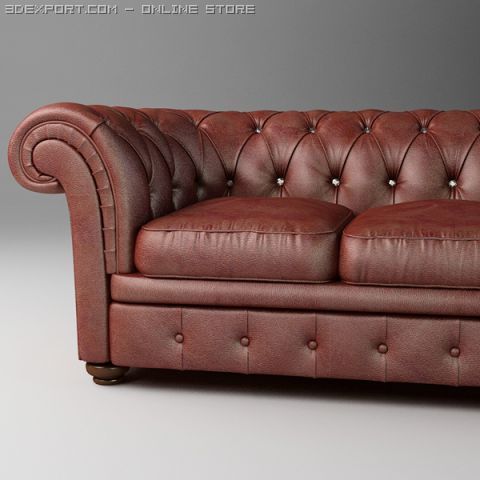 leather sofa relotti armando Model 3D .c4d .max .obj .3ds .fbx .stl .blend 