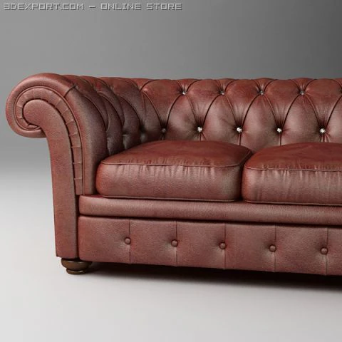 leather sofa relotti armando 3D Model .c4d .max .obj .3ds .fbx .stl .blend 