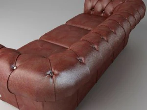 leather sofa relotti armando 3D Model