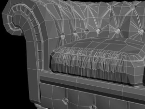 leather sofa relotti armando 3D Model