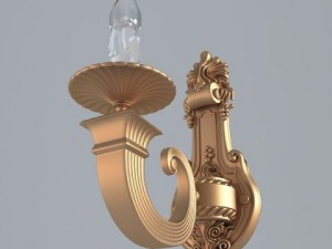 antique wall sconce light 3D 模型
