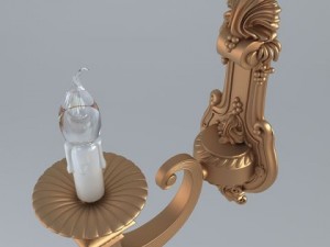 antique wall sconce light 3D 模型