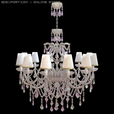 classical chandelier 3D Model .c4d .max .obj .3ds .fbx .stl .blend