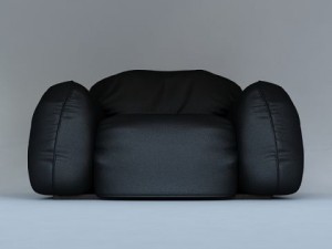 leather armchair piumotto by busnelli italy Model 3D