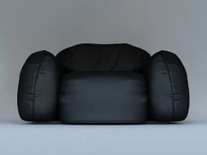 leather armchair piumotto by busnelli italy 3D Model