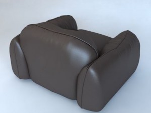 leather armchair piumotto by busnelli italy Model 3D