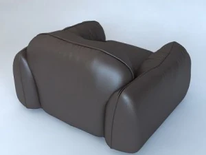 leather armchair piumotto by busnelli italy 3D Model
