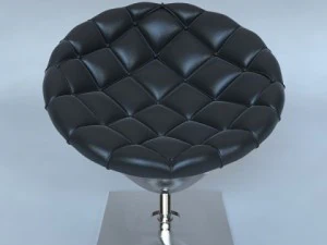 pod chair quilted leather upholstery 3D Model