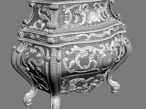 巴洛克式的 Cornelio cappellini 炸弹箱 3D 模型