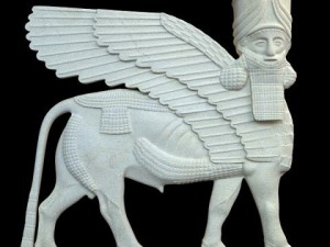 assyrian bas relief sculpture centaur 3Dモデル