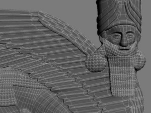 assyrian bas relief sculpture centaur 3D Model