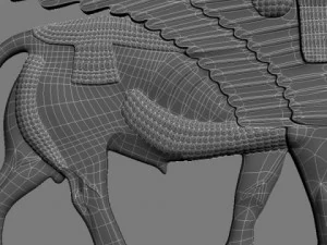 assyrian bas relief sculpture centaur 3D Model