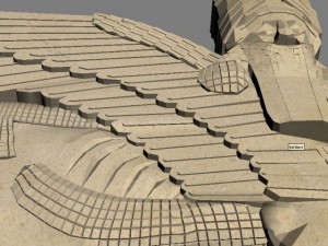 assyrian bas relief sculpture centaur 3Dモデル