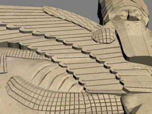assyrian bas relief sculpture centaur 3D Model
