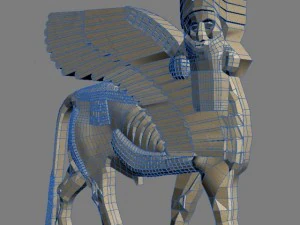 assyrian bas relief sculpture centaur 3D Model