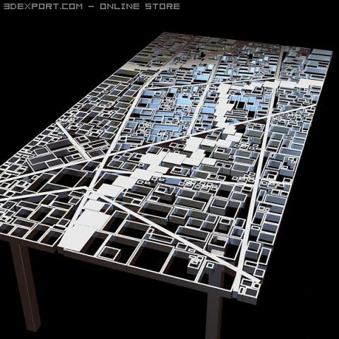 table new baghdad edra ezri tarazi 3D Model .c4d .max .obj .3ds .fbx .stl .blend