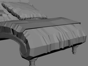 zebra settee lounge chair sofa 3D Model