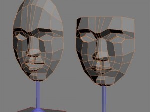 decorative accessories  2 masks on stands 3D 모델