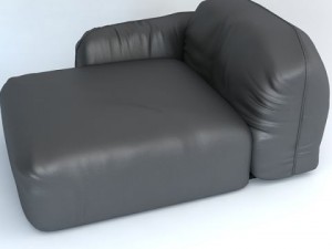 piumotto leather chaise chair 3D 模型