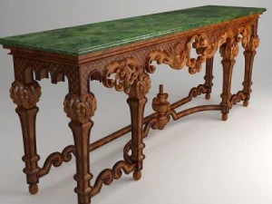 ornate classical style table 3D Model