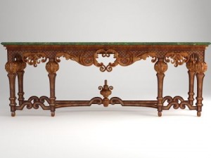 ornate classical style table 3D Model