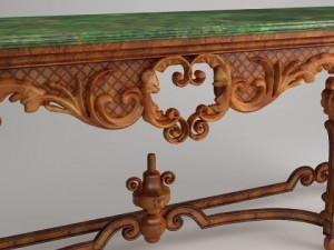 ornate classical style table 3D Model