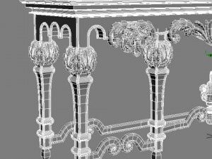 ornate classical style table 3D Model