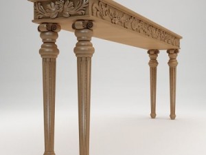 classical style console table 3D Model