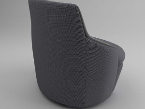 armchair and ottoman Modelo 3D