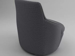 armchair and ottoman 3D Model