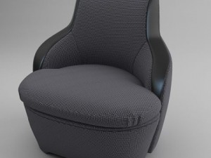 armchair and ottoman Modelo 3D