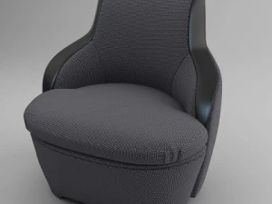 armchair and ottoman 3D Model