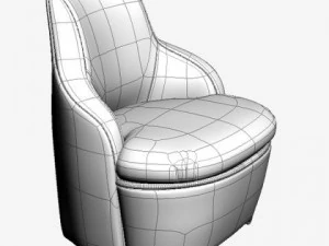 armchair and ottoman 3D Model